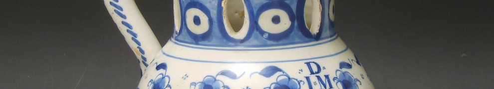 English Puzzle Jug With Initials
