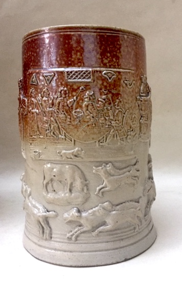 Brown Salt-Glazed Stoneware Tankard
