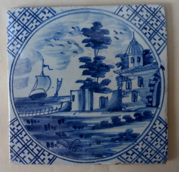 London blue and white delft