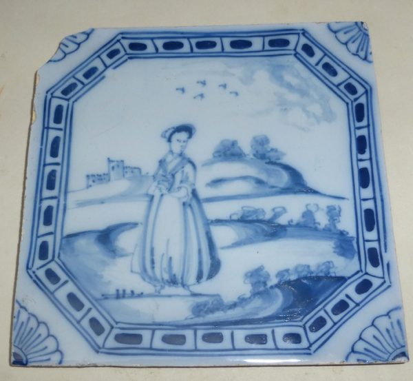 London blue and white tile