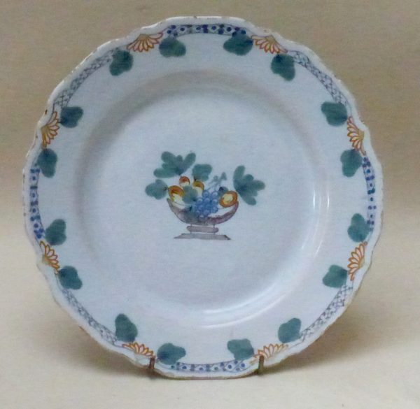 Shaped English Delftware Fazackerly Plate